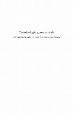 Terminologie grammaticale et nomenclature des formes verbale (eBook, PDF)