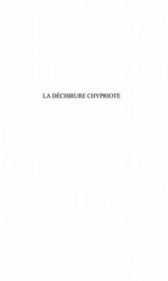 Cover LA DECHIRURE CHYPRIOTE (eBook, PDF)