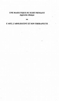 Cover UNE MA??EUTIQUE DU SUJET PENSANT (eBook, PDF)