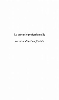 LA PRECARITE PROFESSIONNELLE AU MASCULIN ET AU FEMININ (eBook, PDF)