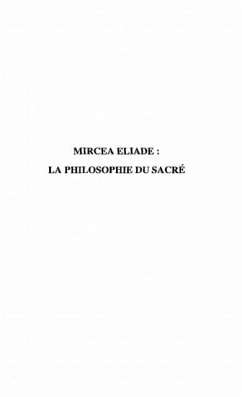 Cover MIRCEA ELIADE : LA PHILOSOPHIEDU SACRE (eBook, PDF)