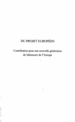 Du projet europeen (eBook, PDF)