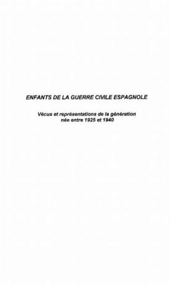 ENFANTS DE LA GUERRE CIVILE ESPAGNOLE (eBook, PDF)