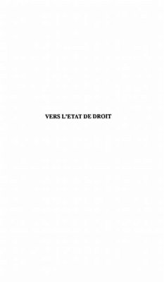 VERS L'ETAT DE DROIT (eBook, PDF)