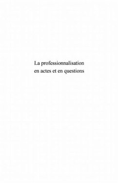La professionnalisation en actes et en questions (eBook, PDF)