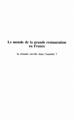 Le monde de la grande restauration en France (eBook, PDF)
