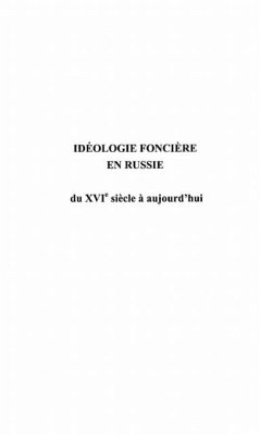 Ideologie fonciere en Russie (eBook, PDF)
