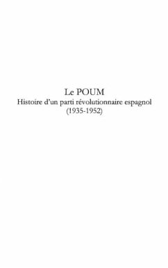 Poum histoire d'un parti revolutionnaire (eBook, PDF) - Christ Michel