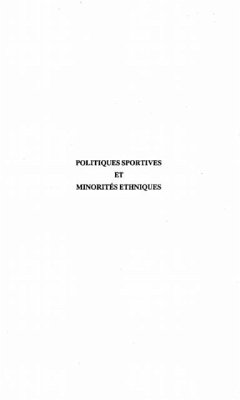 POLITIQUES SPORTIVES ET MINORITES ETHNIQUES (eBook, PDF)