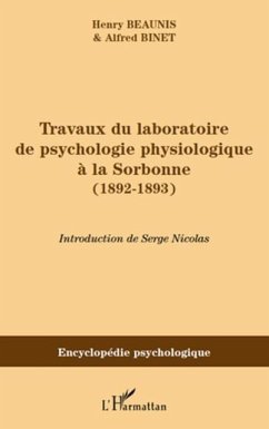 Travaux du laboratoire de psychologie physiologique a la ... (eBook, PDF)