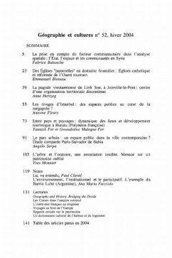 Cover Geographie et cultures no. 52 (eBook, PDF)