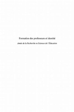 Formation des professeurs et identite (eBook, PDF)