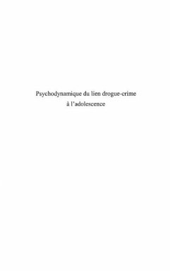 Cover Psychodynamique du lien drogue-crime a l (eBook, PDF)