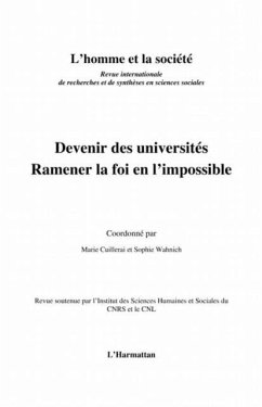 Devenir des universites (eBook, PDF)