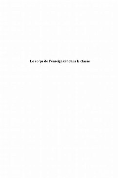 Le corps de l'enseignant dans la classe (eBook, PDF)