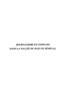 Journalisme et conflits dans la vallee du fleuve Senegal (eBook, PDF)