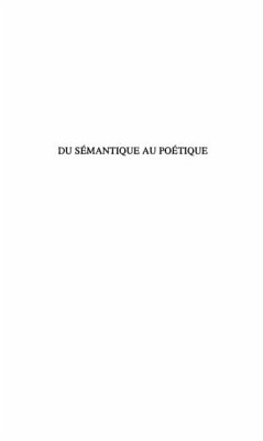 DU SEMANTIQUE AU POETIQUE (eBook, PDF)