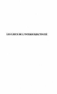 Cover Lieux de l'intersubjectivite (eBook, PDF)