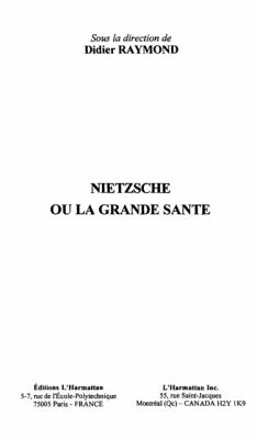 Nietzsche ou la grande sante (eBook, PDF)
