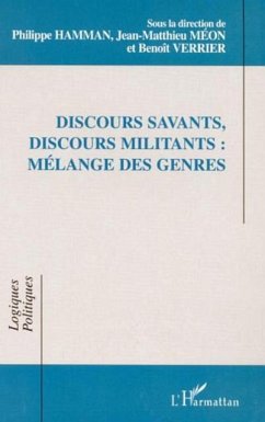 Cover DISCOURS SAVANTS, DISCOURS MILITANTS : MELANGE DES GENRES (eBook, PDF)