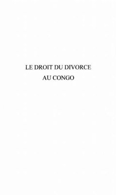 Droit du divorce au congo (eBook, PDF)