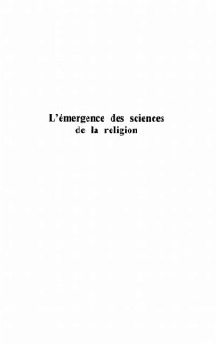 Emergence des sciences de la religion l' (eBook, PDF)