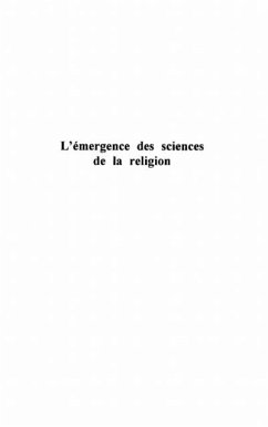 Emergence des sciences de la religion l' (eBook, PDF) Emergence des sciences de la religion l' (eBook, PDF)