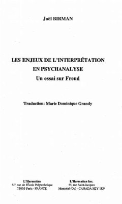 LES ENJEUX DE L'INTERPRETATION EN PSYCHANALYSE (eBook, PDF)