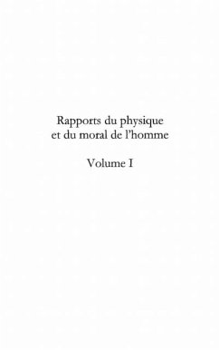 Rapports du physique et du moral de l'homme (eBook, PDF)