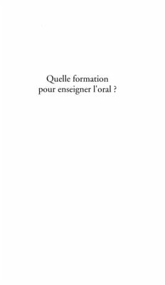 Cover Quelle formation pour enseigner l'oral ? (eBook, PDF)