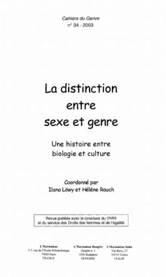 La distinction entre sexe et genre (eBook, PDF)