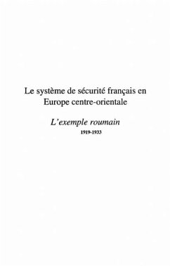 LE SYSTEME DE SECURITE FRANCAIS EN EUROPE CENTRE-ORIENTALE (eBook, PDF)