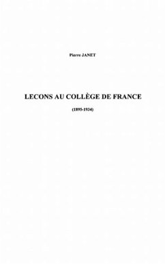 Lecons au College de France (eBook, PDF)