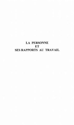Cover La personne et ses rapports autravail (eBook, PDF)