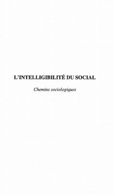 Cover L'INTELLIGIBILITE DU SOCIAL (eBook, PDF)
