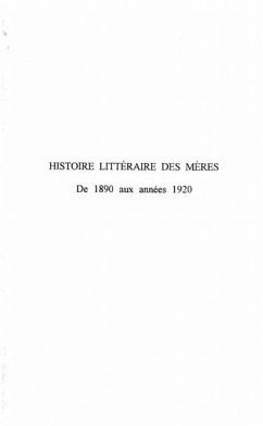 HISTOIRE LITTERAIRE DES MERES (eBook, PDF)