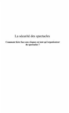 La securite des spectacles (eBook, PDF)