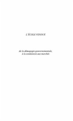L'ECOLE VENDUE (eBook, PDF)