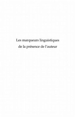 Marqueurs linguistiques de la presence de l'auteur (eBook, PDF)