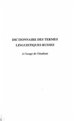 Cover Dictionnaire des termes linguistiques ru (eBook, PDF)