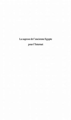 Sagesse de l'ancienne egypte pour l'inte (eBook, PDF)