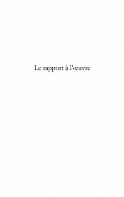Cover Rapport a l'ouvre le (eBook, PDF)