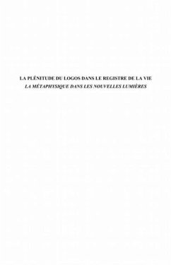 Cover La plenitude du logos dans le registre de la vie - la metaph (eBook, PDF)