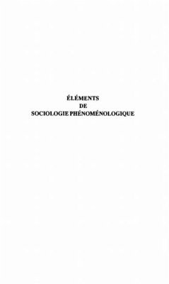 Cover Elements de sociologie phenomenologique (eBook, PDF)