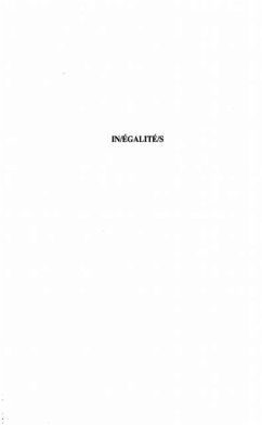 Cover INEGALITES (eBook, PDF)