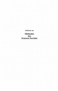 INITIATION AUX METHODES DES SCIENCES SOCIALES (eBook, PDF)