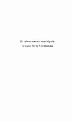 Cover UN UNIVERS MUSICAL MARTINIQUAIS (eBook, PDF)