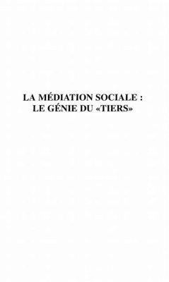 Cover LA MEDIATION SOCIALE LE GENIE DU &quote; TIERS &quote; (eBook, PDF)