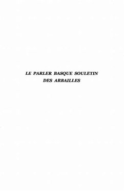 Cover LE PARLER BASQUE SOULETIN DES ARBAILLES (eBook, PDF)