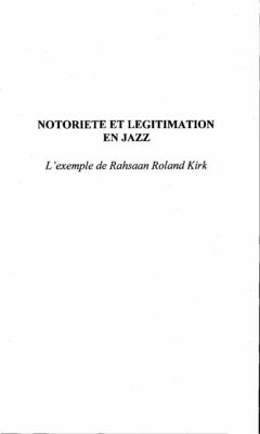 Notoriete et legitimation en jazz (eBook, PDF)